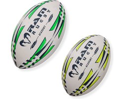 foto van Academy Trainer Rugbybal Size 3 - Geel / Wit Klasse en Geweldig
