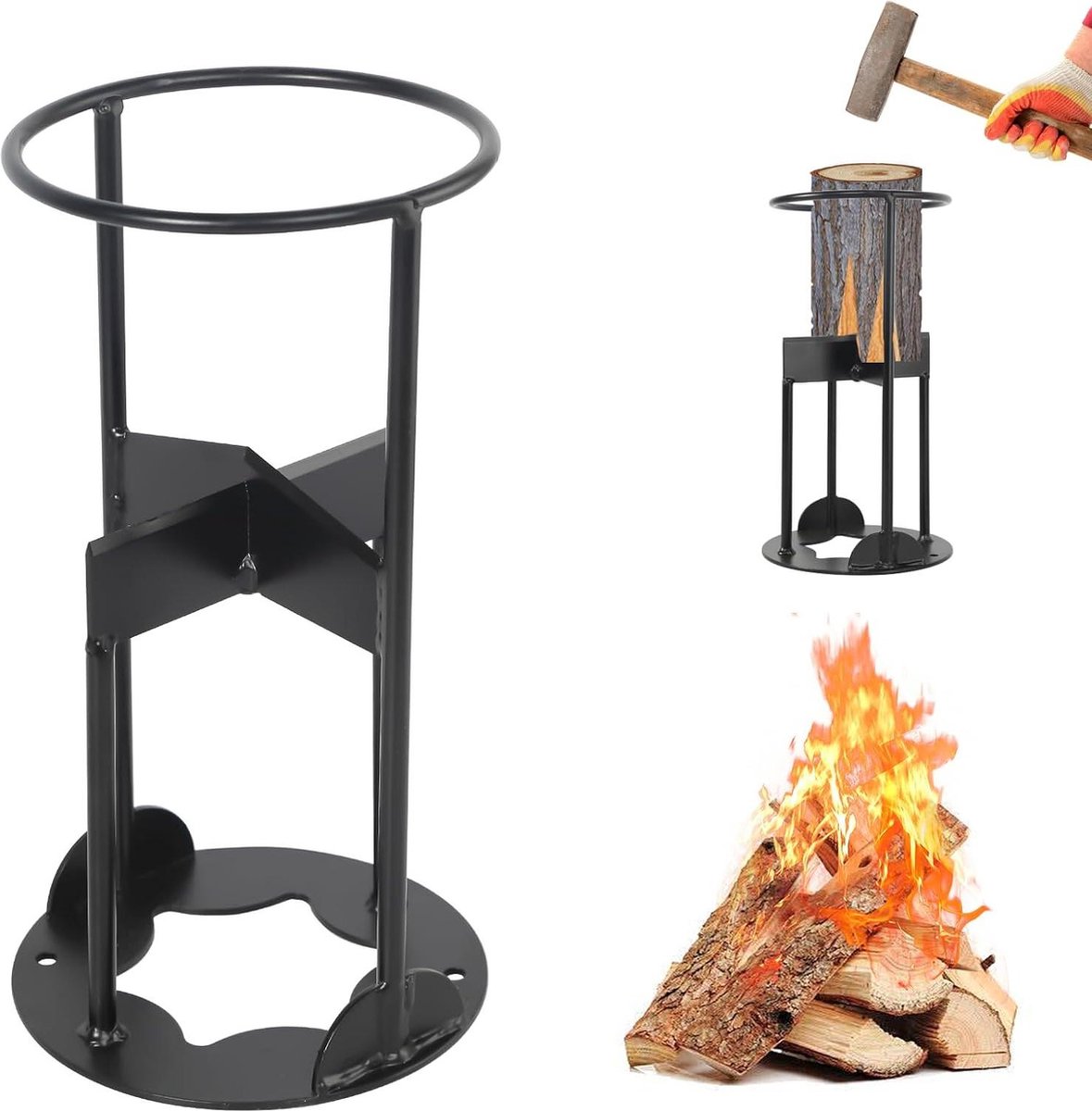 Handmatige Houtsplijter Kindling Cracker - Ø 125 cm - Brandhout Hakblok hakblok