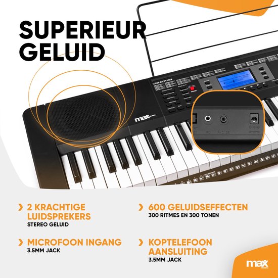 MQ6186 Keyboard Piano Draagbare 61 Toetsen Elektronische Digitale Muziek Piano Multifunctioneel Met Microfoon Met Full Size Toetsen Voor Kinderen Beginners
