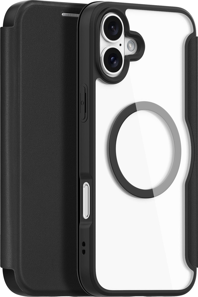 Dux Ducis - Hoes geschikt voor Apple iPhone 16 - Geschikt voor Magsafe - Book Case - Zwart