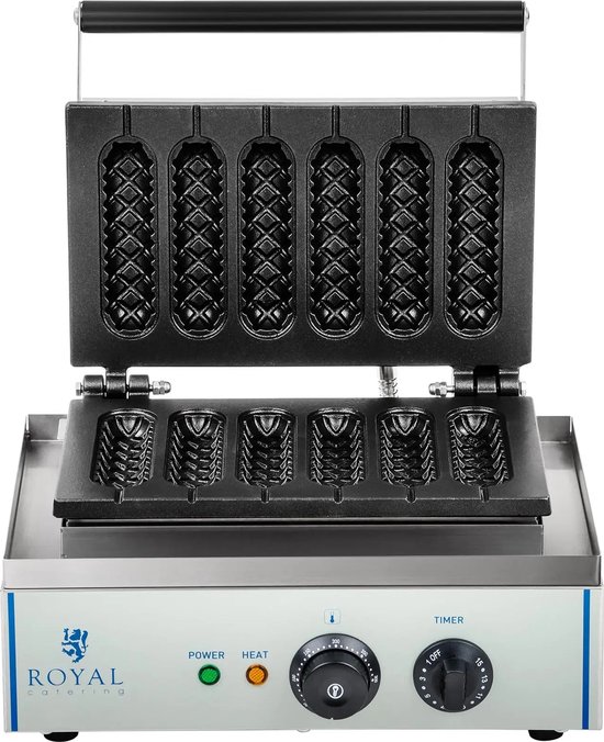 Wafelijzer - 1.550 watt - stick - maïshond - Royal Catering van Royal Catering — afbeelding 4