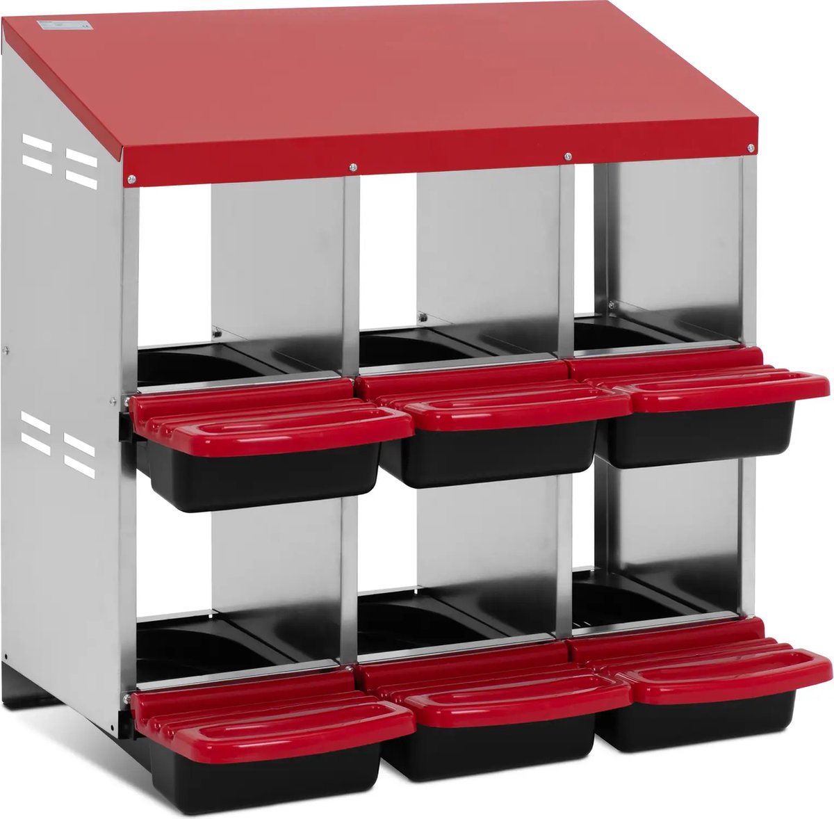 Legnest - 6 vakken - gegalvaniseerd staal - wandmontage - Wiesenfield