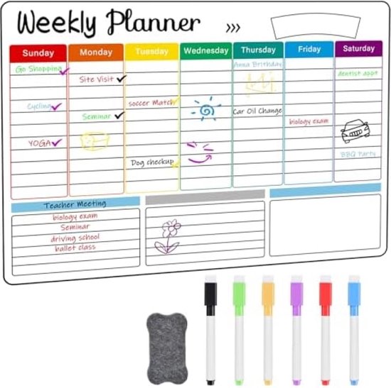Whiteboard weekplanner van Desq | Voordelige weekplanners
