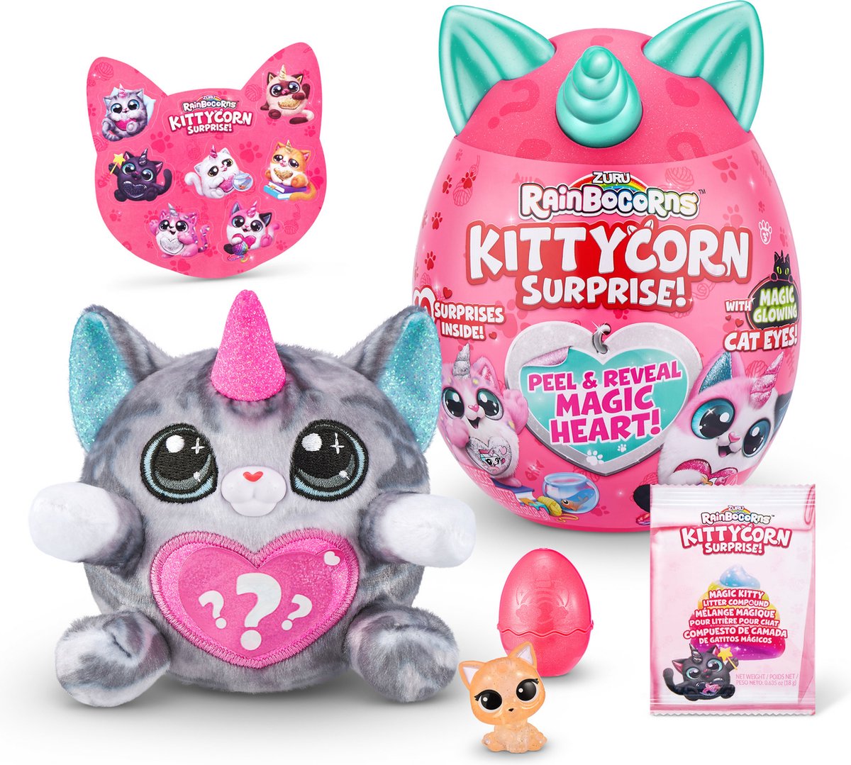 ZURU Rainbocorns Kittycorn Surprise - Roze - Verrassingsei - 18x12 cm — cadeau in Spellen & Speelgoed - foto 3