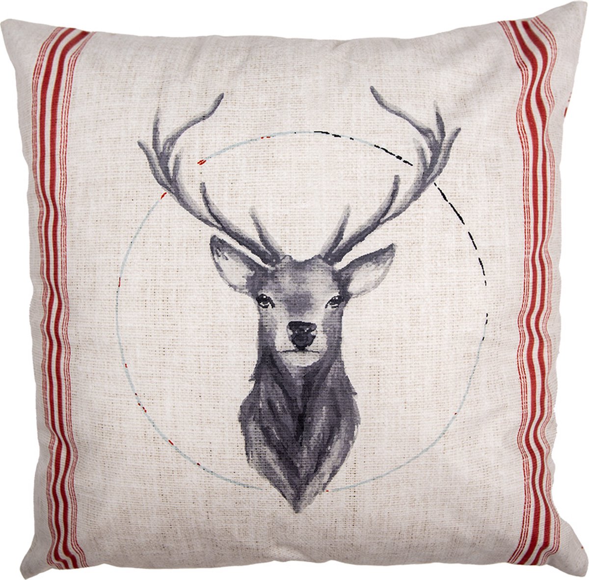 Clayre & Eef Kussenhoes 45x45 cm Beige Polyester Hert