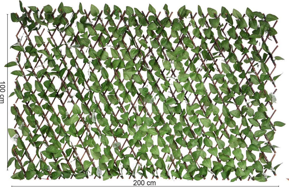 UNUS® Klimrek planten dichte kunsthaag met veel bladeren lichtgroen 100x200cm