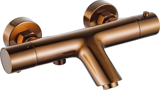 Fortifura Calvi Thermostatische Badkraan - Geborsteld koper PVD (Koper)