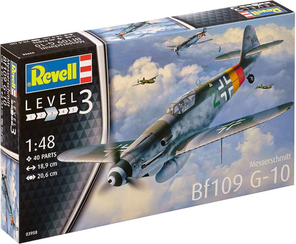 Revell Modelbouwpakket Vliegtuigen - 03958 Messerschmitt Bf109 G-10 Plastic - 1:48 - Modelbouw — afbeelding 5