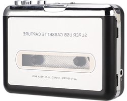USB draagbare cassetteband naar cd-converter - audio capture walkman tape in MP3-formaat - compatibel met laptop en pc cassette speler