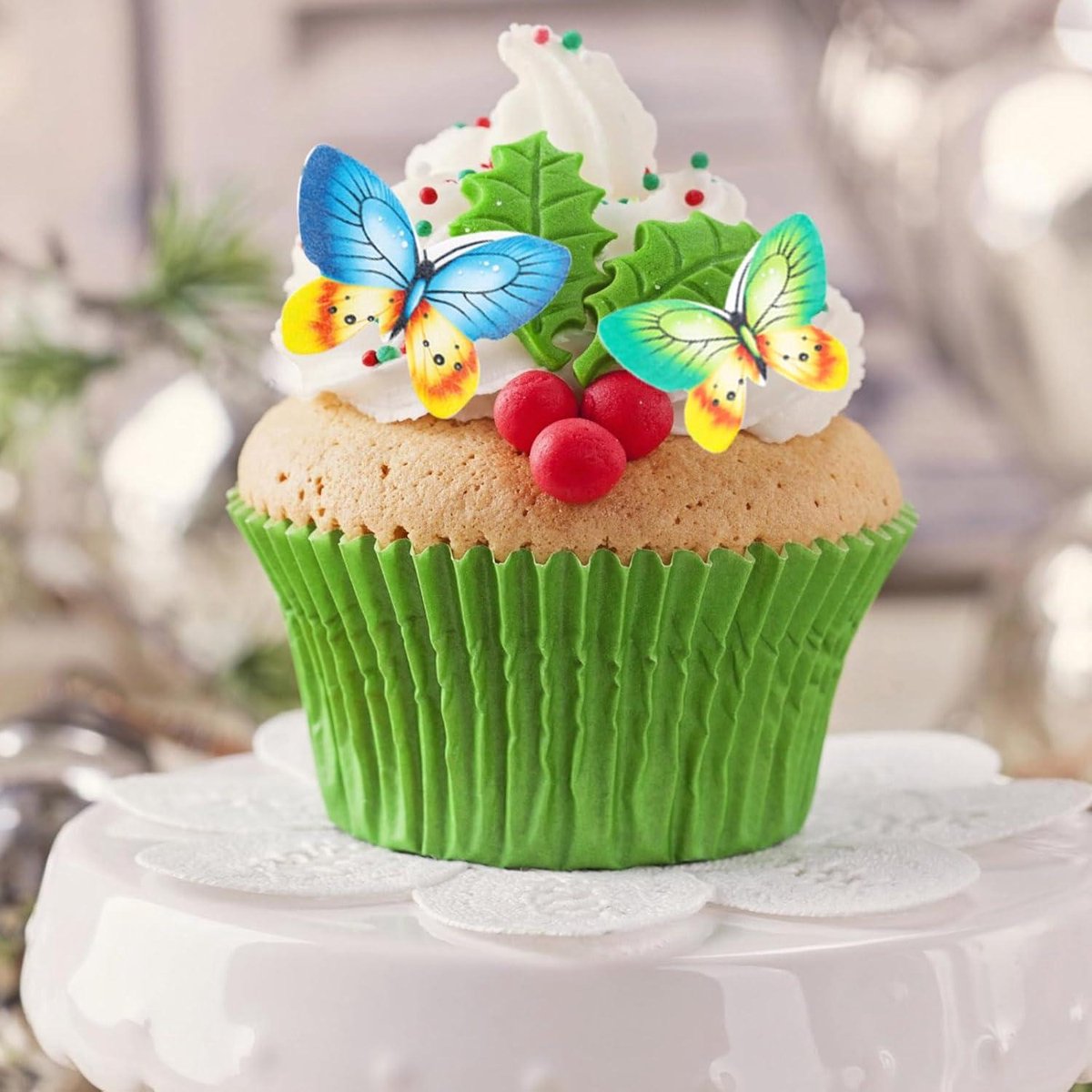 Lot 50 Décorations Pastel 50 Décorations Gâteau Papillons Comestibles - Papier Riz Pastel 5x4cm Pour Mariage Anniversaire Décoration Pâtisserie