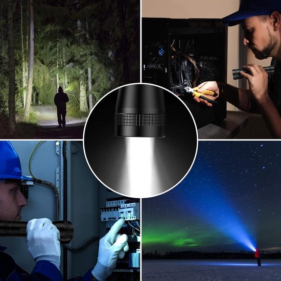 Lampe Torche LED LETION 1500 Lumens, 500 Mètres, 5 Modes, Neuve