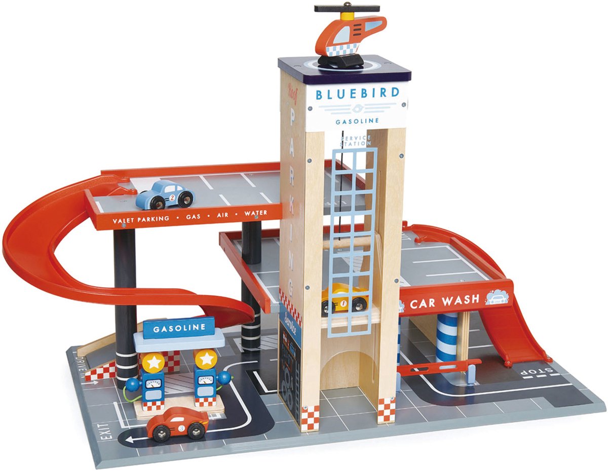 TENDER LEAF Transport - Garage En Werkplaats - 51X36,5X71Cm - Met Accessoires - 3 Jaar