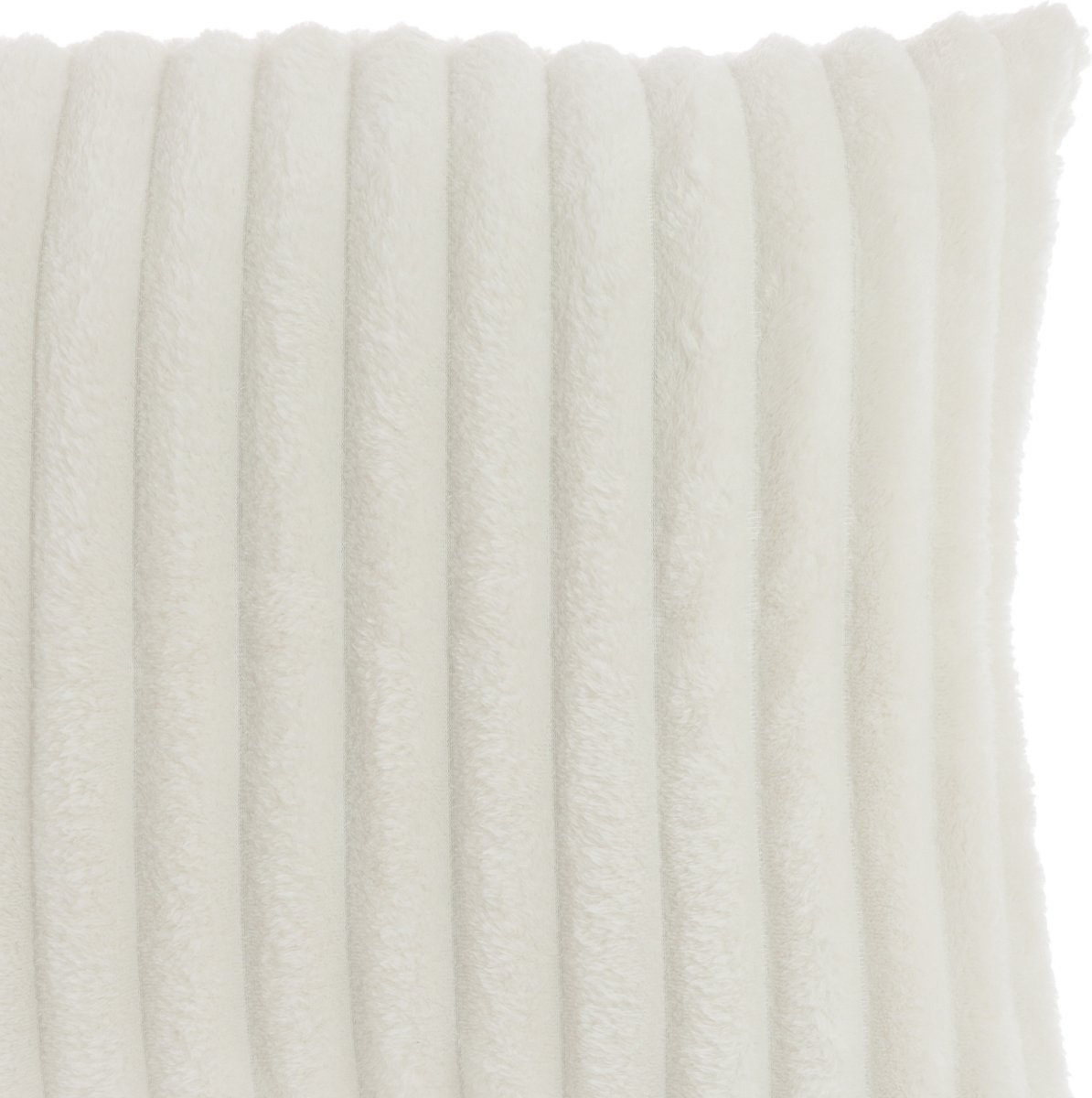 Unique Living Sierkussen Lex - Polyester - Wit - 50x50 cm - Dove White - Brede Rib