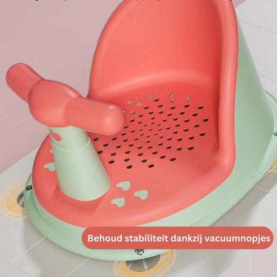 Twinky® Badzitje voor Baby Incl. 4 zuignappen - Badring met Stuur - Hoge rugsteun - Vanaf 6 maanden - Bath Seat van Merkloos — afbeelding 5