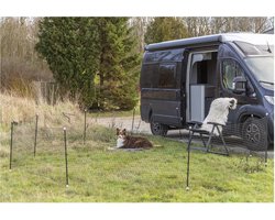 Trixie Mobiele Hondenomheining - Hondenopvoeding - 15 m Zwart