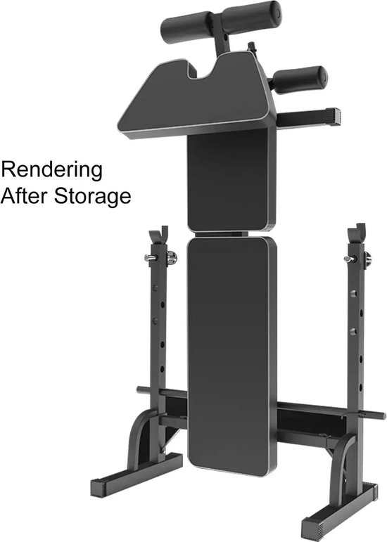 MOVIT® Incline bank, zitting en rugleuning meervoudig verstelbaar, gewichtsbank Multifunctionele bank Home gym, zwart