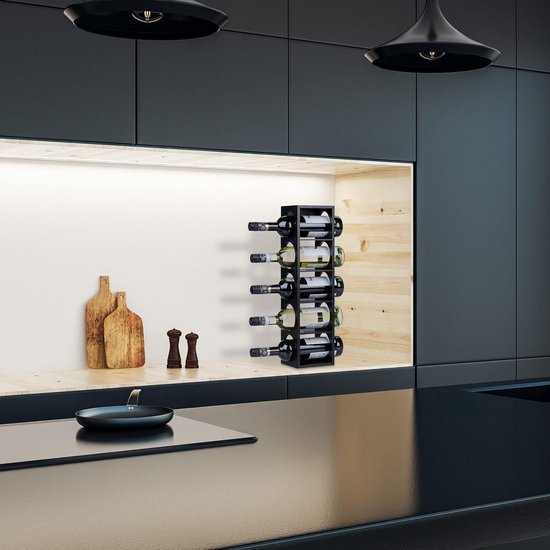 Relaxdays Wijnrek Voor 5 Flessen Bamboe Wijnflessenrek Set Van 2 Wijnstandaard Bar 591462837