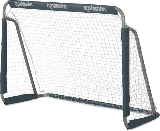 Voetbaldoel Voor In De Tuin - Kinderen & Volwassenen - HBD - 110 X 150 X 75 Cm Metaal Kinderdoel Met Net Grijs