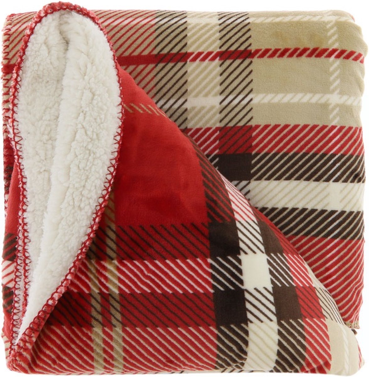 Unique Living D- Unique Living - Plaid Huub 130x160cm Red Rood