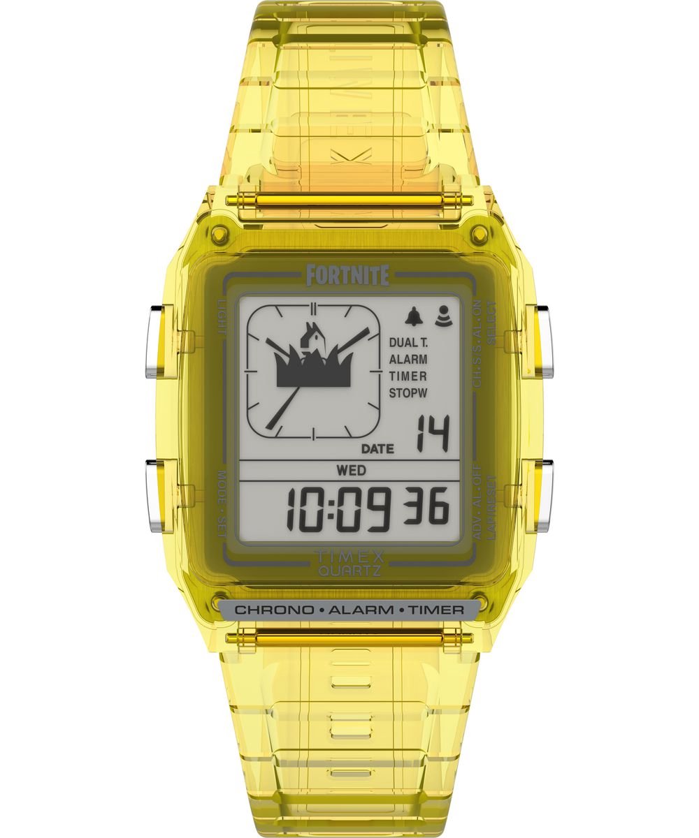 Timex LCA x Fortnite TW2W96600 Horloge - Kunststof - Geel - Ø 38 mm