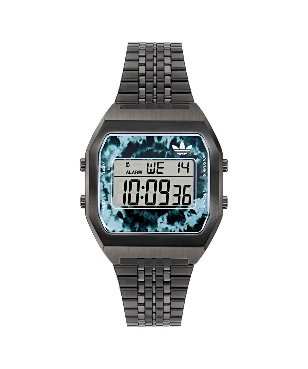 Adidas Originals Digital Two AOST24558 Horloge - Staal - Zwart - Ø 36 mm