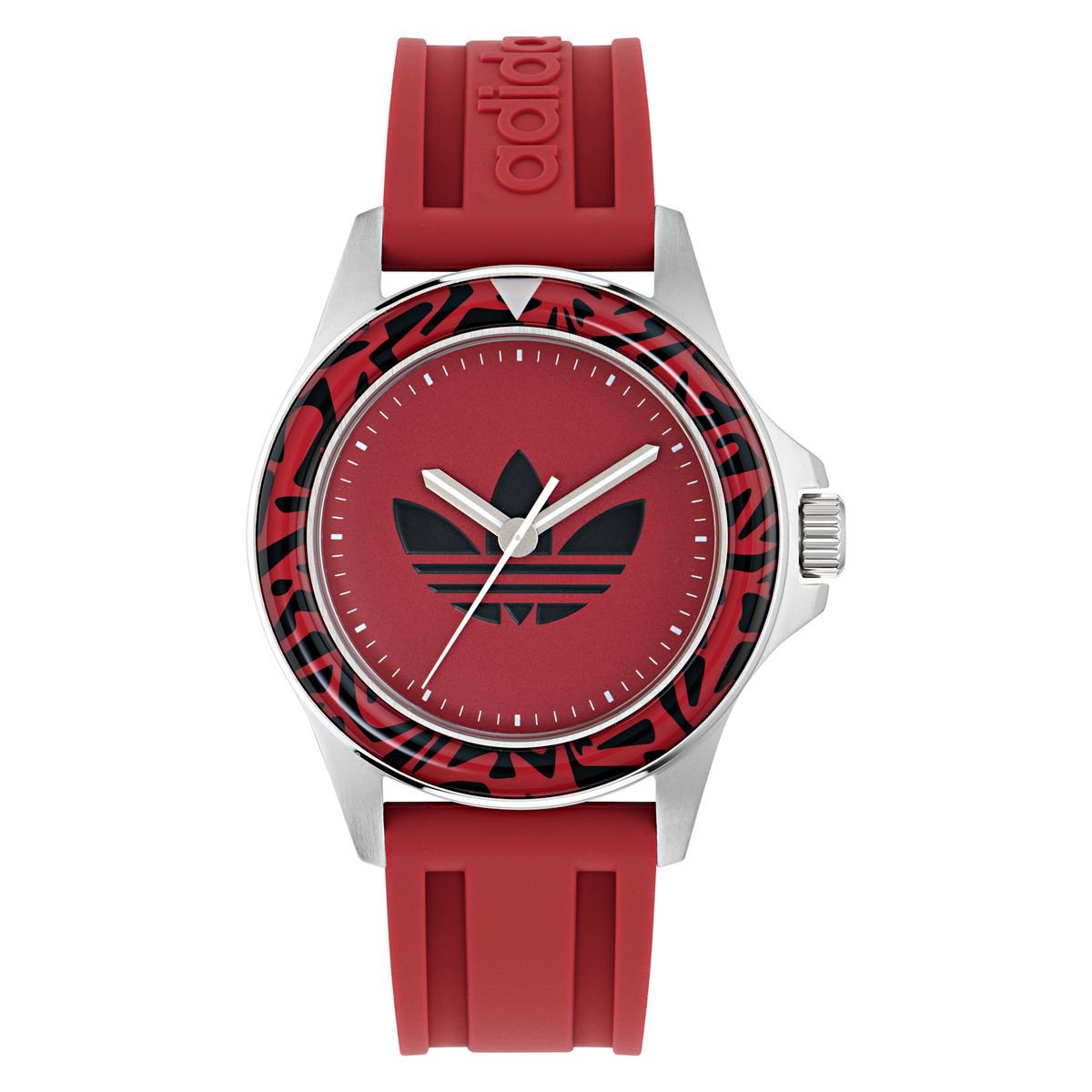 Adidas Originals Expression One AOFH24513 Horloge - Siliconen - Rood - Ø 44 mm