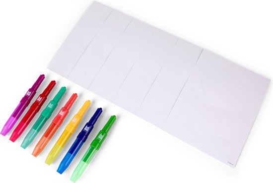 Gabby's Dollhouse Spray Pen Set (GD23364) – Spray Pen Set for Colouring and Drawing – 7 Pens and 6 Stencils to Create Unique Colours and Designs