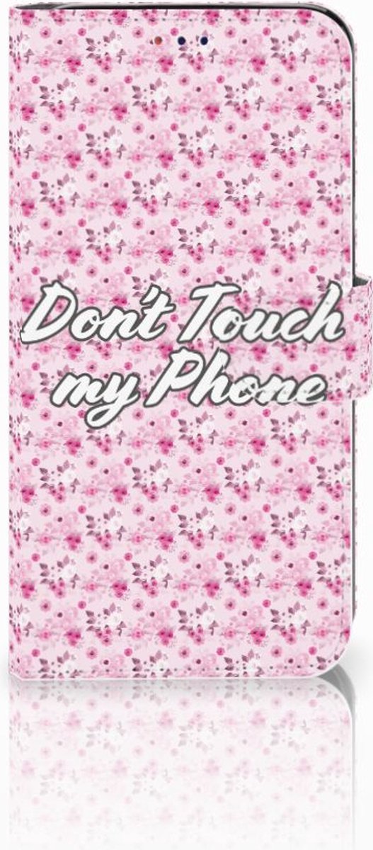 Samsung Galaxy A10 Portemonnee Hoesje Flowers Pink DTMP