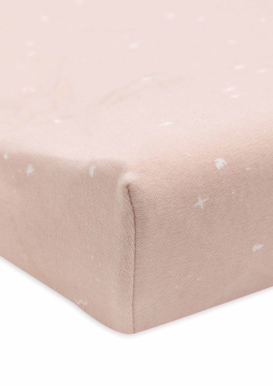 Jollein - Aankleedkussenhoes Jersey 50x70cm - Zachte Hoes Baby Aankleedkussen - Twinkling Wild Rose — afbeelding 2