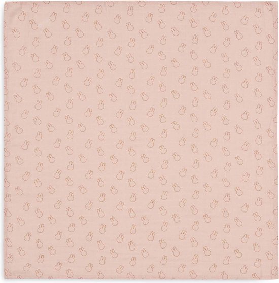 Jollein x Nijntje - Hydrofiele Doek Small 70x70cm - Inbakerdoek, Spuugdoekjes, Baby Doeken - Zacht Katoen - 3 Stuks - Miffy Silhouettes Wild Rose van Jollein — afbeelding 5