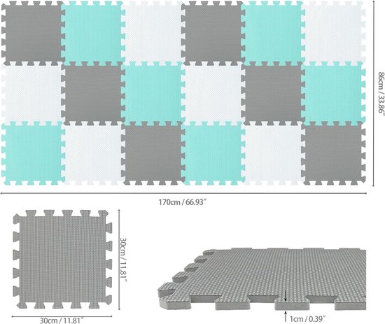 Zeer groot speelkleed-puzzelmat van eva schuim alfabet - Speelgoed