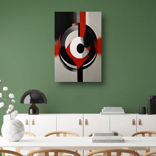 Tableaux d'art abstrait - Tableaux minimalistes sur verre - Peinture sur Glas Salon - Décoration murale campagne - Acrylique - Accessoires de bureau verre acrylique 80x120 cm