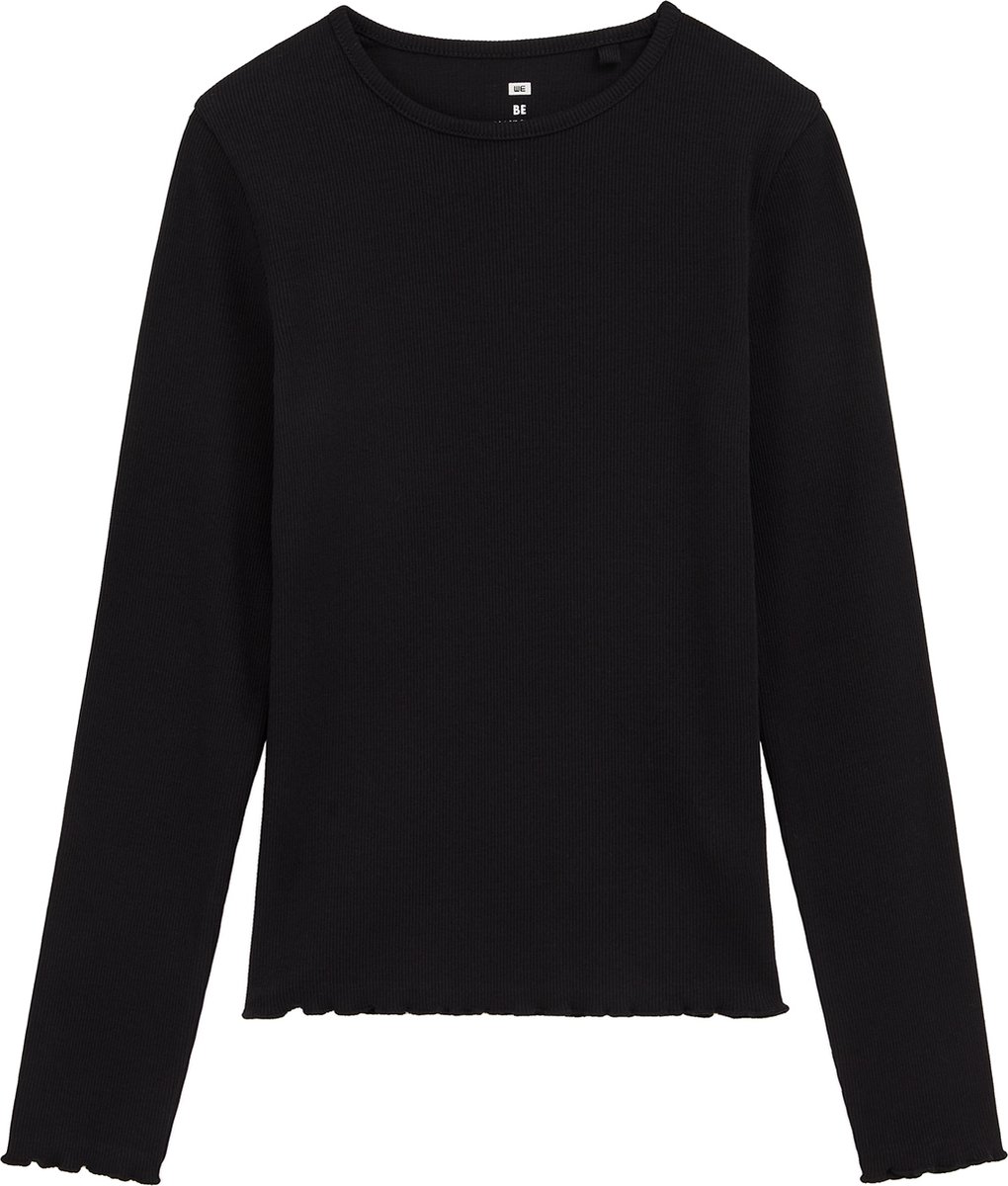 WE Fashion Meisjes T-shirt van ribstof