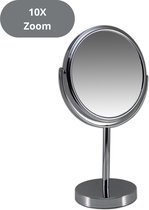 Bol.com Gérard Brinard metalen spiegel standspiegel 10x vergroting - Ø18cm aanbieding