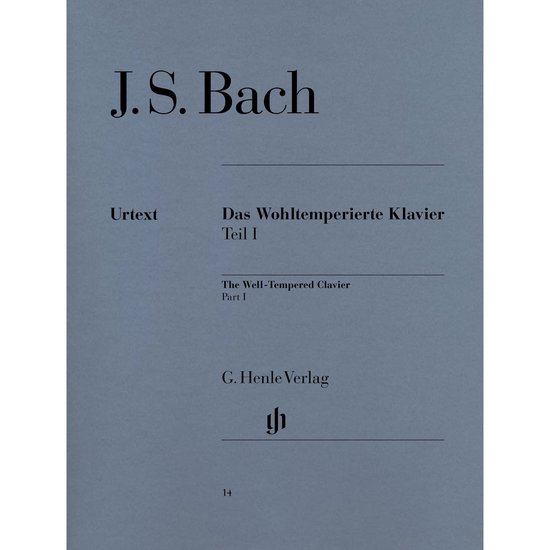 Page de titre du "Clavier bien tempéré Partie I" de J.S. Bach par G. Henle Verlag.