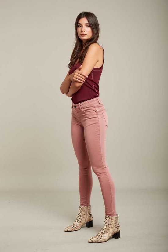 Pantalon Toxik3 taille normale vieux rose coupe slim