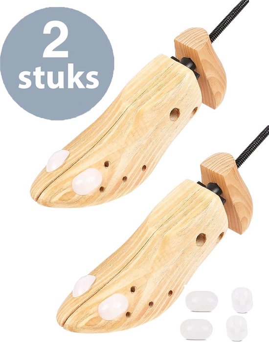 Foto: Shoeple schoenspanner 2 stuks hout voor alle maten verstelbare schoenoprekker schoenvormer