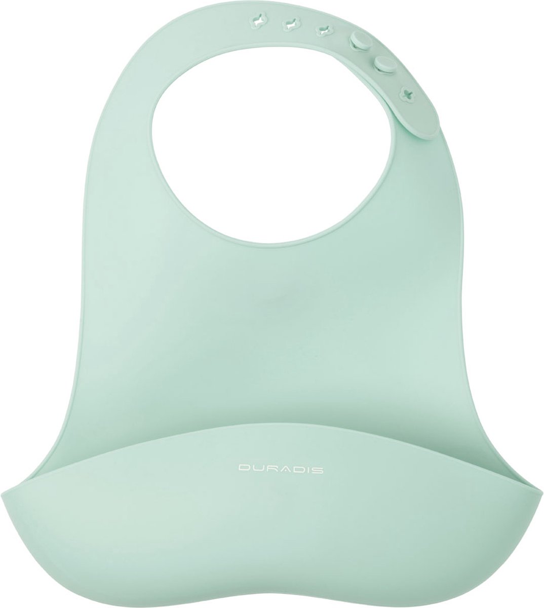 Goedkoopste Duradis - Siliconen slabbetje met opvangbakje - Mint Green