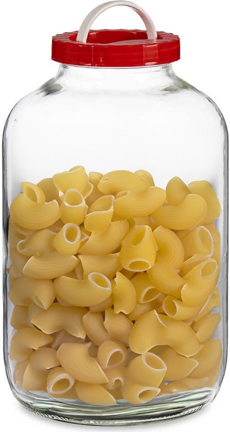 Foto: Vivalto voedsel weck opslag container voorraadpot glas 8 liter schroefdop transparant 20 x 33 cm