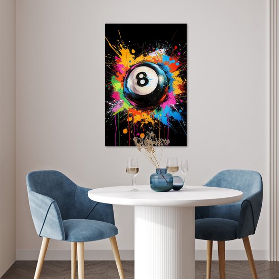 Affiche 40x60 cm - Graffiti - Sport - Boule de Pool - Billard - Posters - Décoration murale pour chambre d'ado - Décoration chambre ado - Accessoires chambre ado