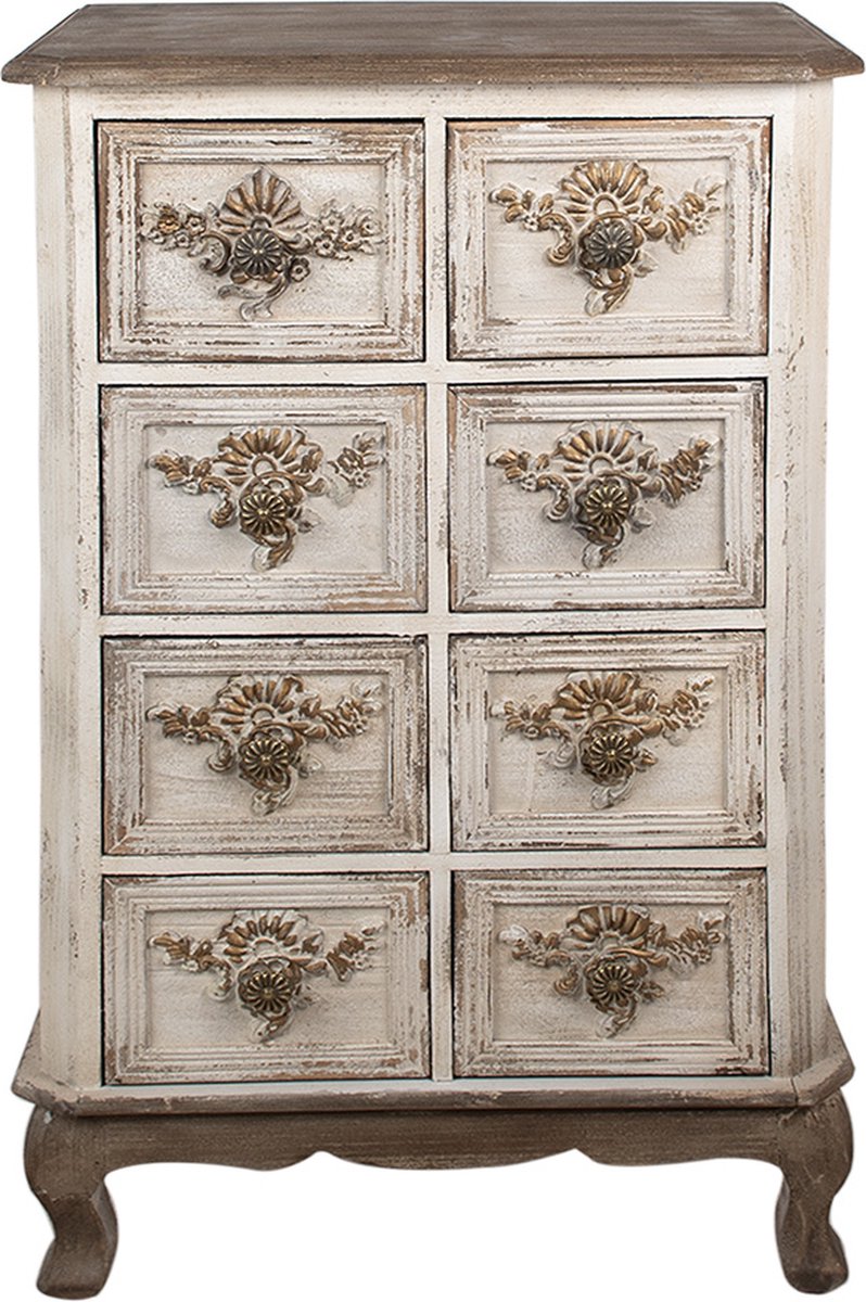 Clayre & Eef Dressoir 60x37x100 cm Beige Hout