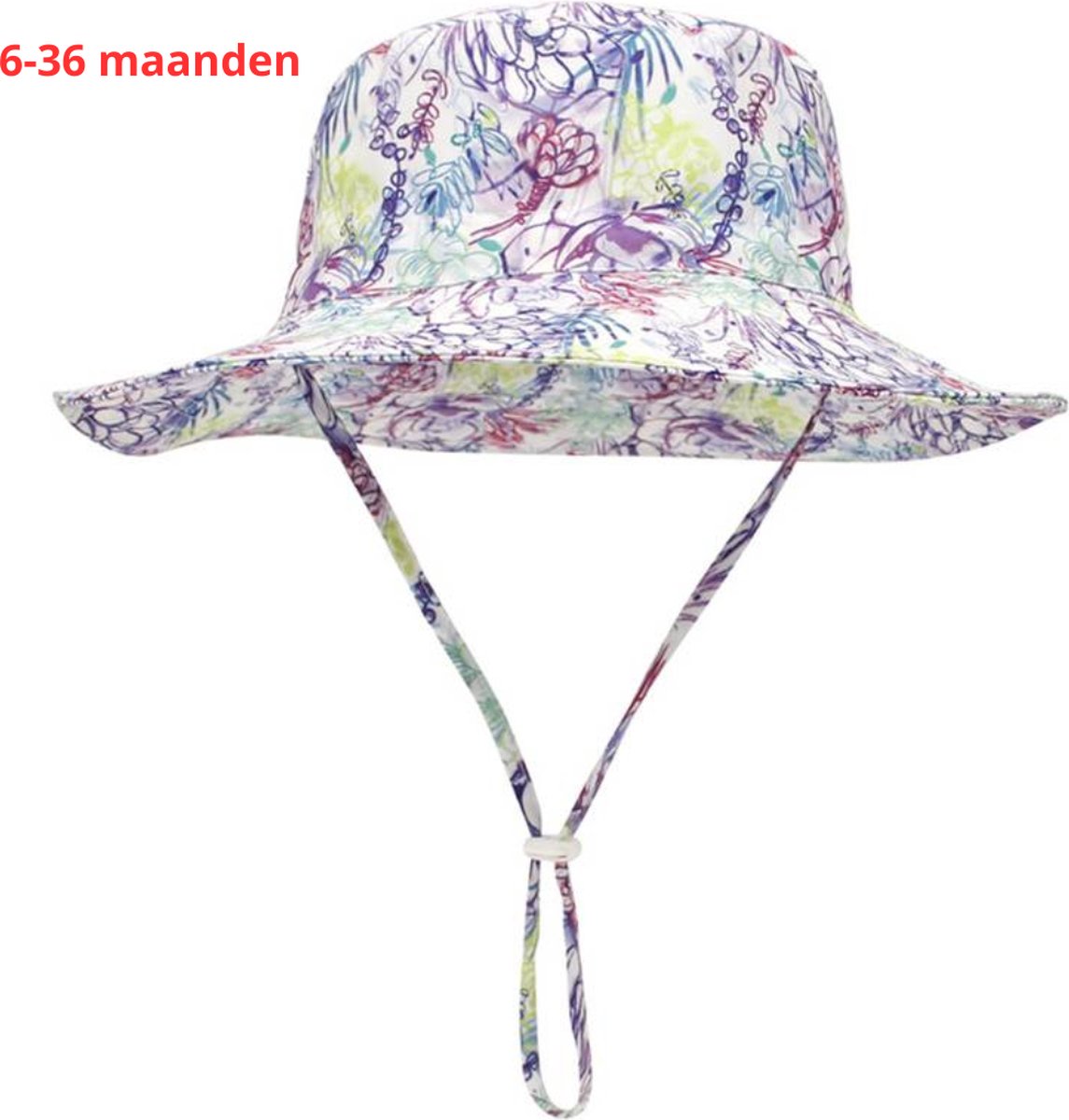 Nivard Zonnehoed - Reishoed - UV Beschermende Hoed - Bucket Hat - Festival - Pet - Hoedje Voor Baby - Hoofdbescherming - Aliëns - 3-36 Maanden