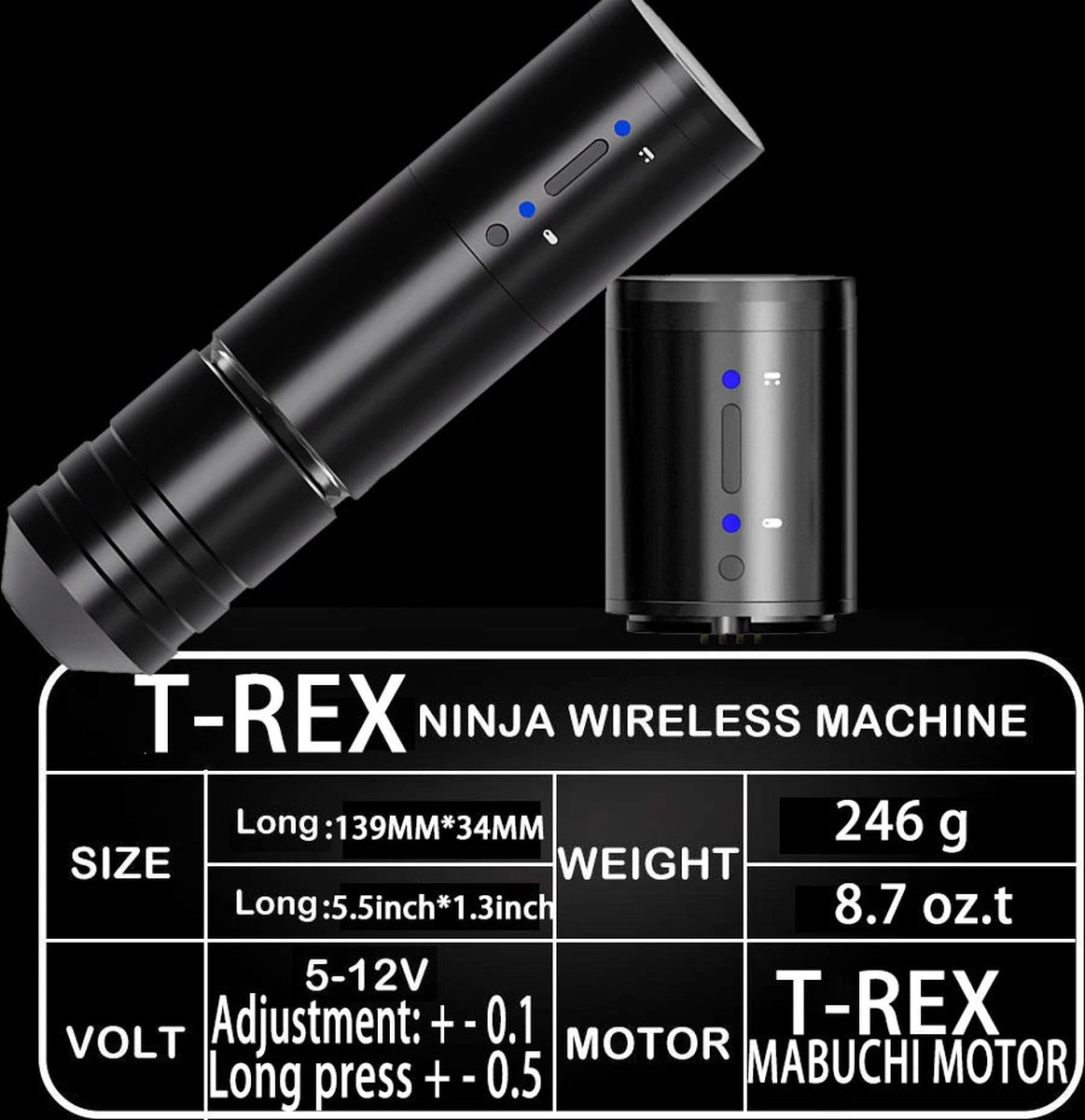 T-Rex - Ninja RS - Tattoo Machine - Tattoo pen - Tattoo Set