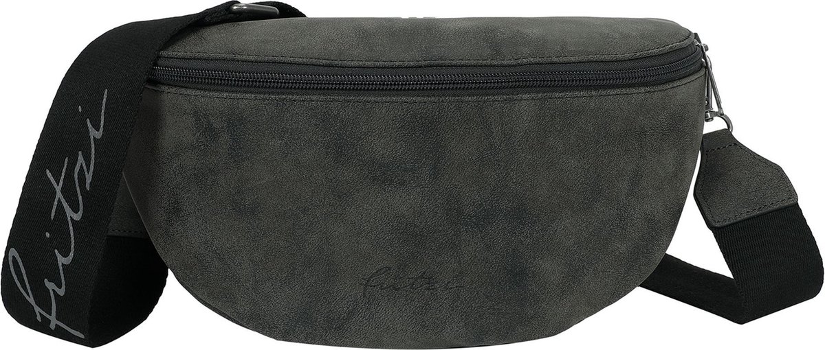 Fritzi aus Preußen Schoudertas Fritzi Vintage Bum Black Idol Donkergrijs