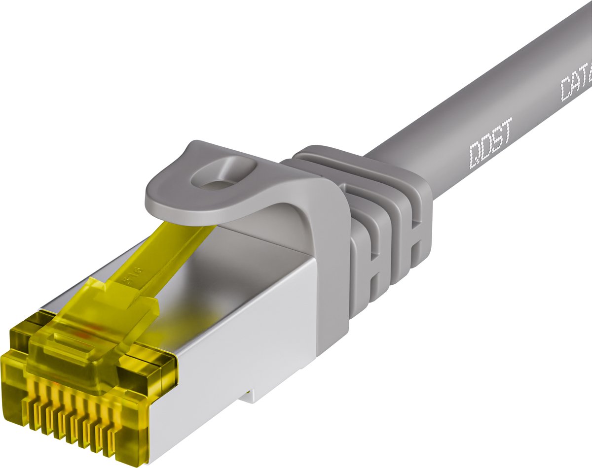 Patchkabel SFTP/PIMF CAT7 Grijs 10M Met RJ45 Connectoren - Netwerkkabel