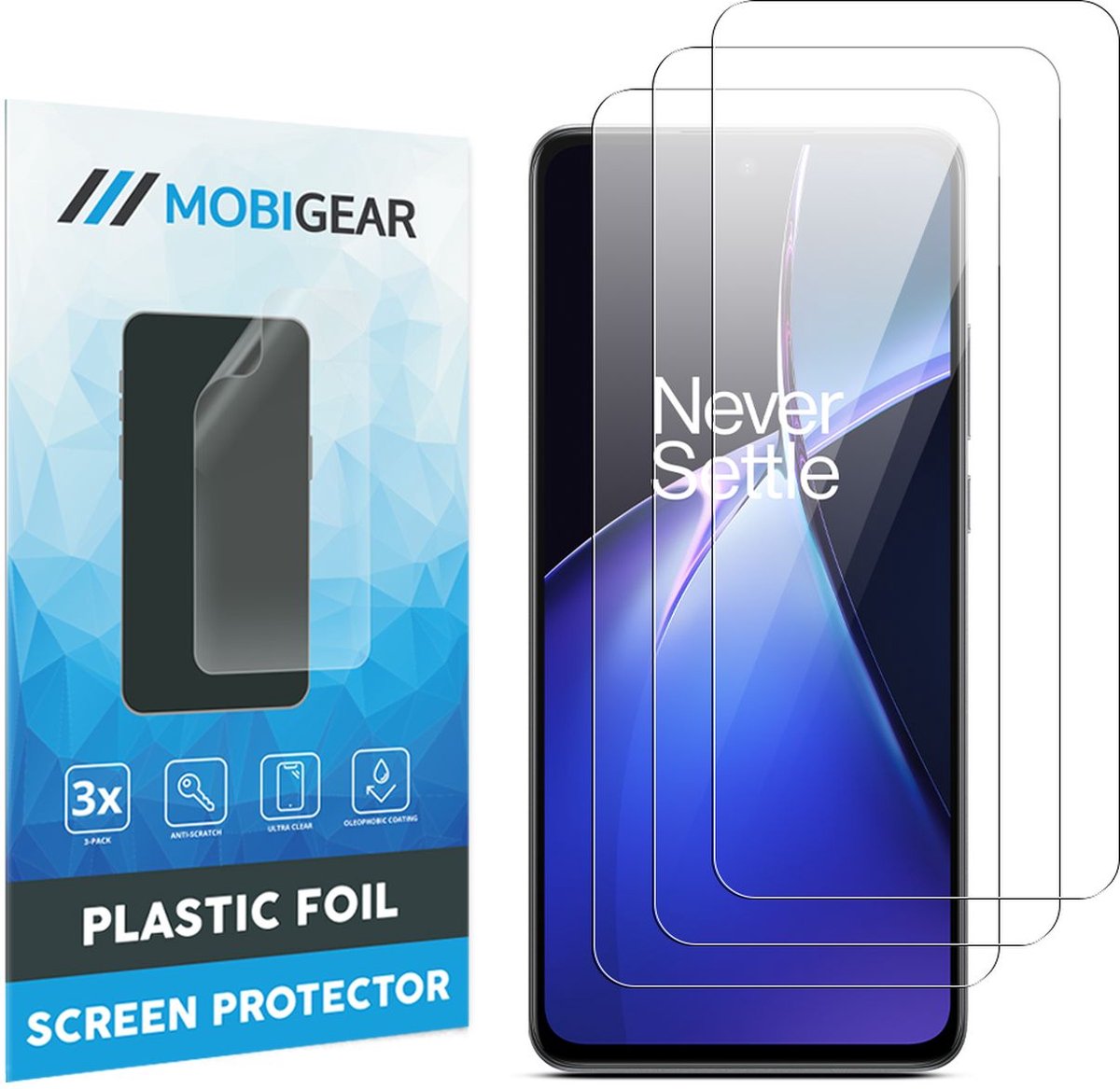 Mobigear Screenprotector geschikt voor OnePlus Nord CE 4 Lite | Mobigear Screenprotector Folie - Case Friendly (3-Pack)