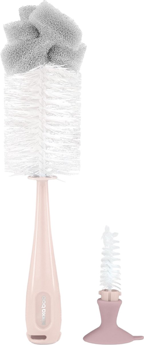 Goedkoopste Kikkaboo Flessenborstel 2 in 1 Roze