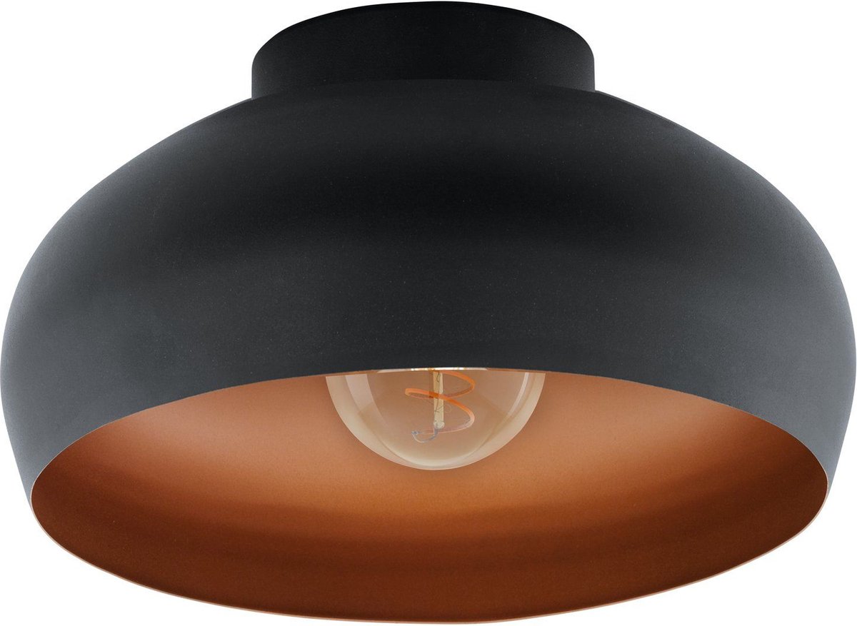 EGLO Mogano 2 Plafondlamp - E27 - Ø28 cm - Zwart/Koper