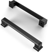 Poignées de meuble pour armoires - poignées pour armoires - tiroirs - poignées de porte - armoires de cuisine - armoires - portes - 6 pièces - noir - 128 mm