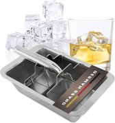 Bol.com XXL ijsblokjesvorm - Groot formaat - Roestvrij staal - Met hefboom-inzetstuk - Voor whisky longdrinks - Geschikt voor vo... aanbieding